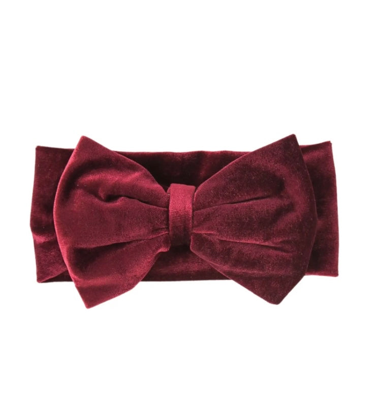 Bow Headband Cherry Red