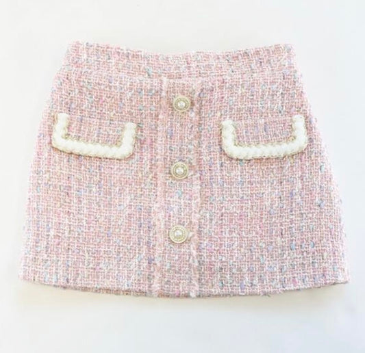 Pink Tweed Skirt