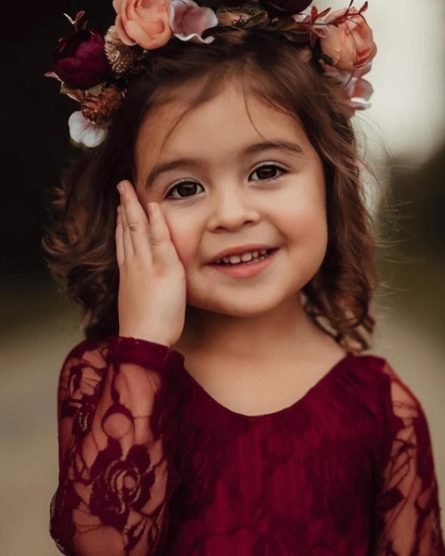 Toddler Lace Leotard in Wine