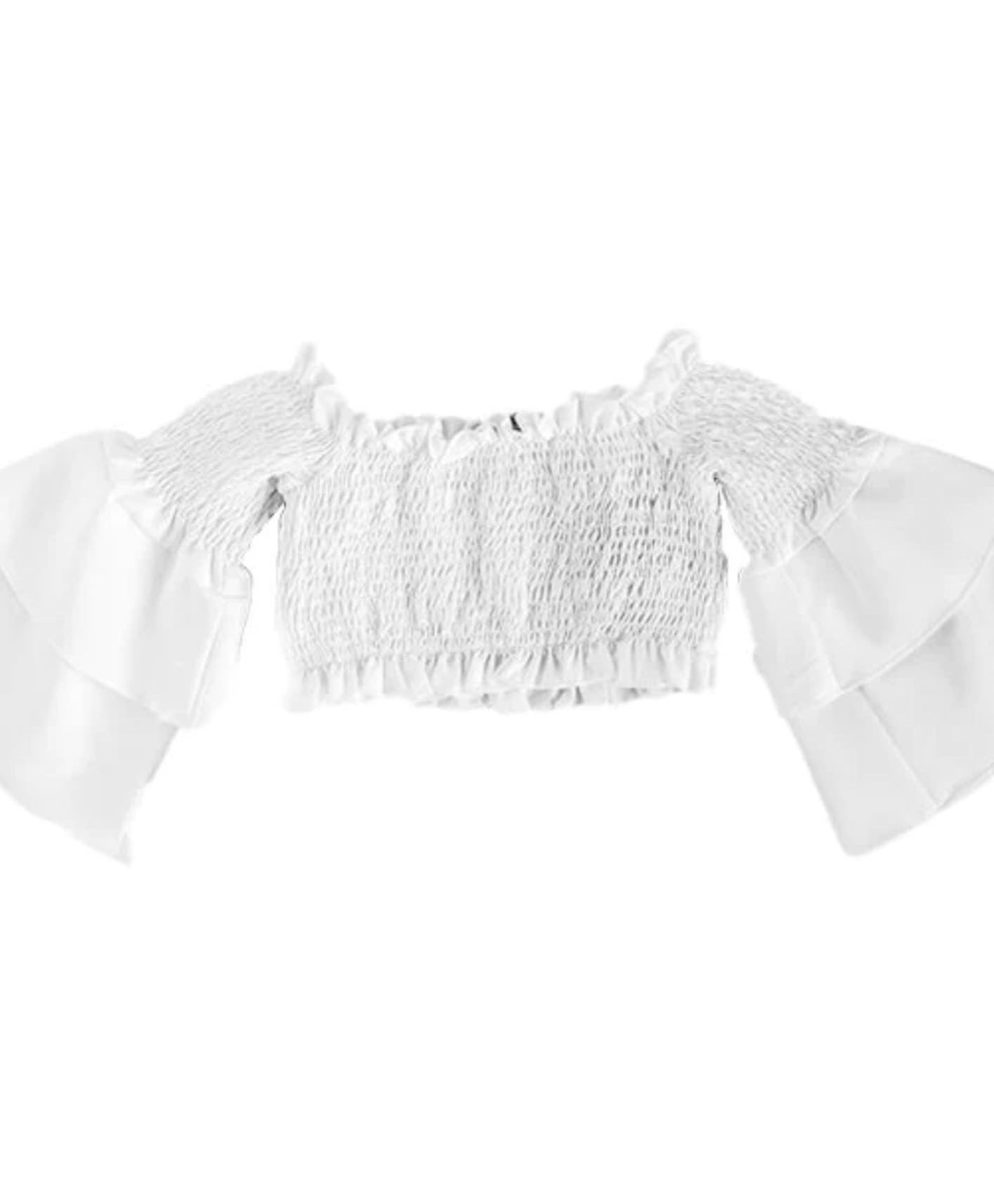 Smocked Bell Sleeve Top